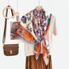 New fashion 111 mulberry silk silk scarf, women's Spring Festival gift for elders to keep warm 111 silk collection