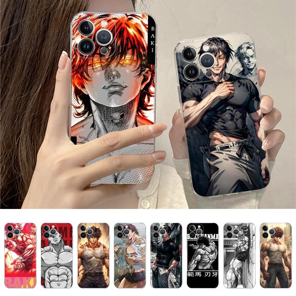 Hanma baki Grappler Phone Case For iPhone 15 14 11 12 13 Mini Pro XS Max Cover 6 7 8 Plus X XR SE 2020 Funda Shell
