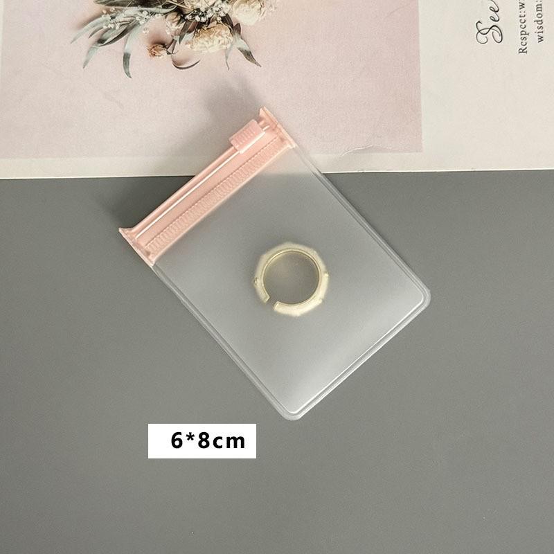 Non-yellowing, non-hardening frosted EVA zipper jewelry bags for earrings and bracelets