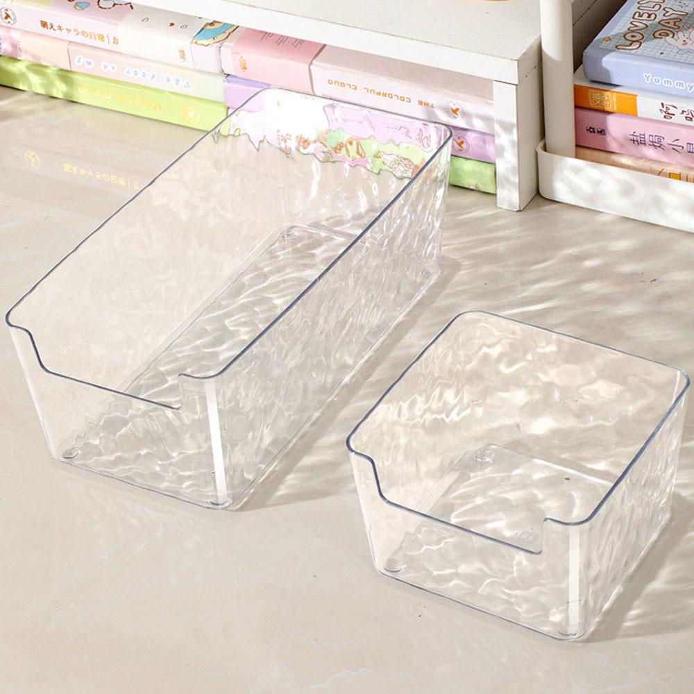 Water Ripple Storage Box Transparent Drawer Storage Container Modern Simple Style Makeup Stationery Box Cabinet Organizer