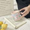 Mug with Lid High Value Ins Fengshui Cup for Girls Cute Home Breakfast Cup Ceramic Cup Souvenir Gift