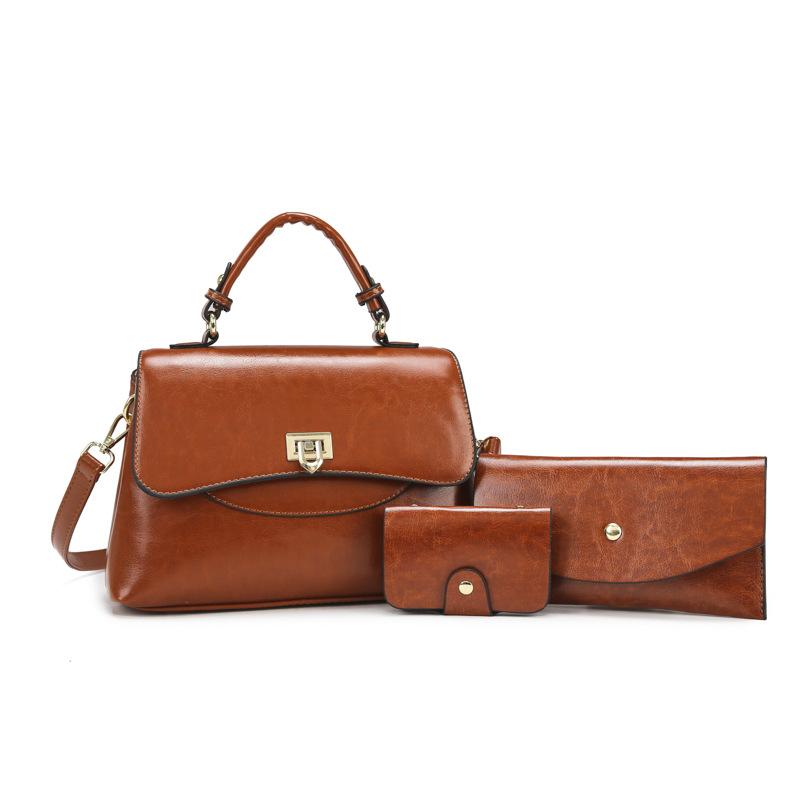 

Женская многосекционная сумка, новый подарок на День матери, модная портативная сумка через плечо с косым ремнем для ребенка и мамы single package коричневый