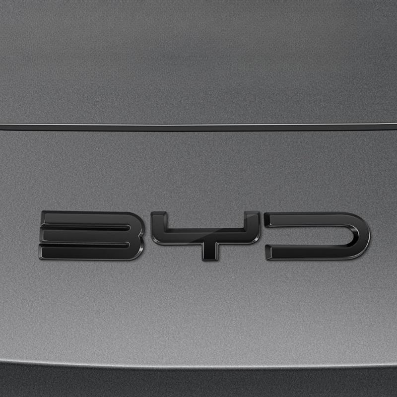 For BYD Song Plus DMI Car Black Front Emblem Song Plus EV Modification Black Warrior Covering Styles Car Badge Special Accessory