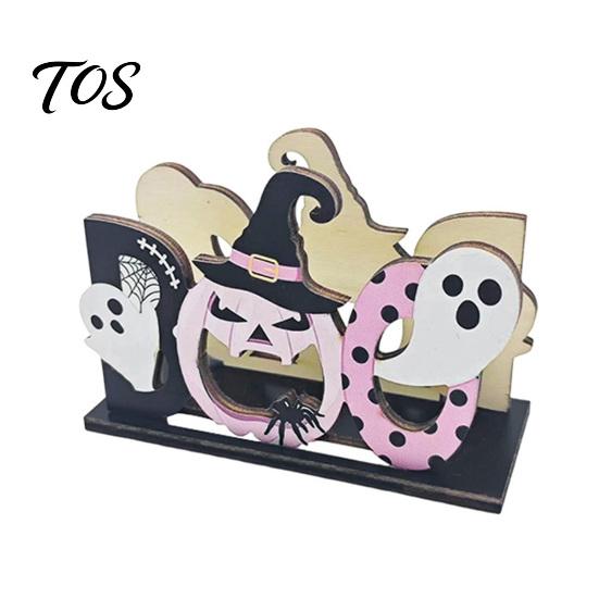Halloween Kitchen Paper Towel Holder Wooden Napkin Holder, Ghost Pumpkin Tabletop Decor for Dining Room, Cute Theme Storage Spooky Organizer