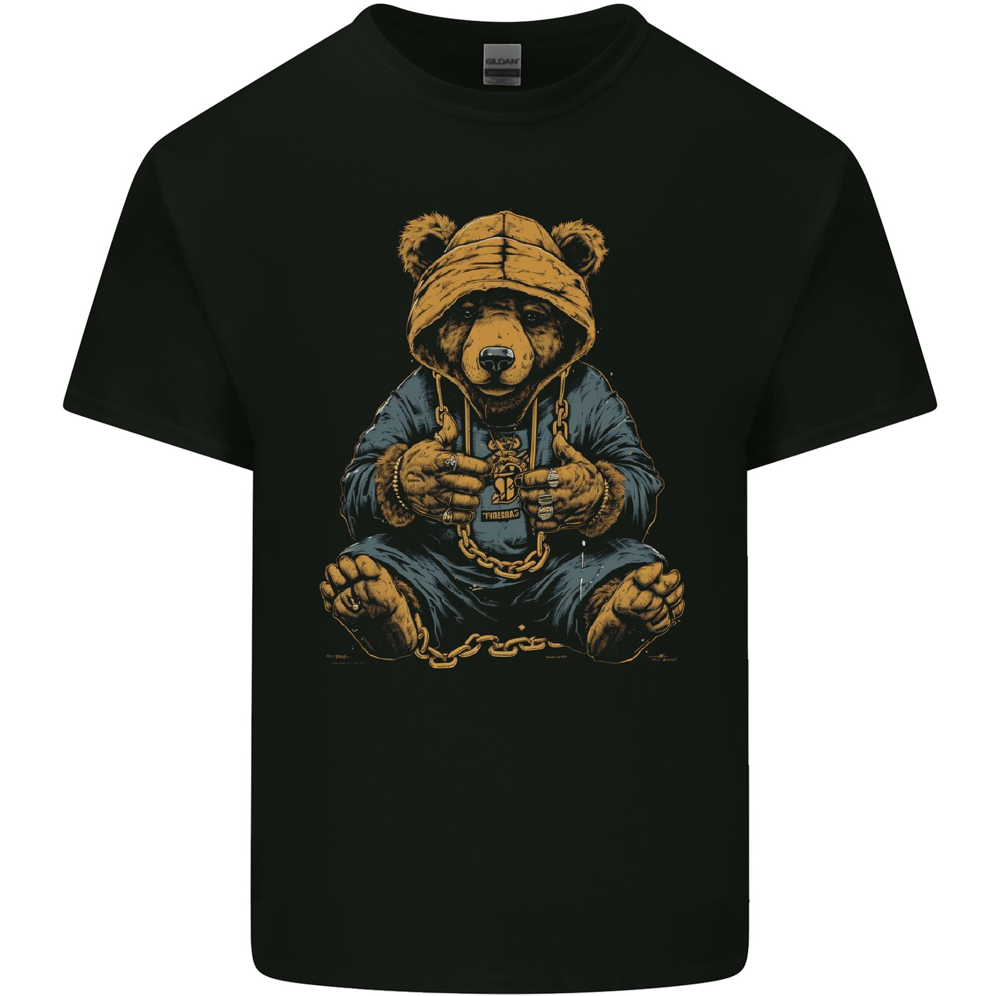 HipHop Teddy Bear Gangsta Rap Gangster Unisexs Light Cotton TShirt S