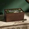 Bathroom Tissue Case Wooden Box Cover Rectangular Paper Towel Dispenser Decorative Napkin Storage Dining Room Holder Organizer for Office Desk Home