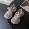 Trendy Pink Platform Dad Shoes Season Thin Breathable Soft-soled Sneakers