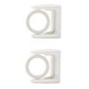 Multipurpose Rotatable Mounting Clip Accessory With Different Sized Curtain And Towel Rods