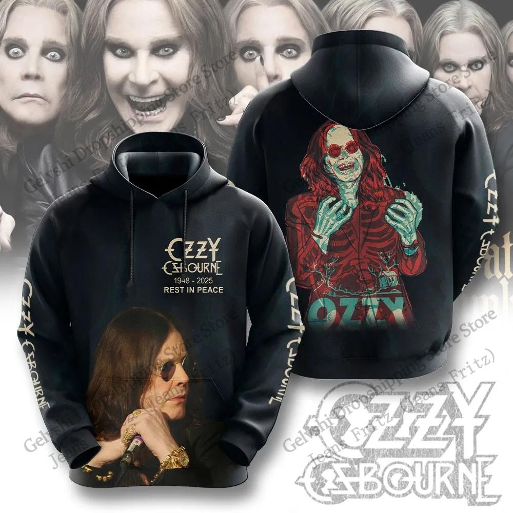 Винтажная толстовка с 3D-принтом рок-группы Ozzy Osbourne для мужчин и женщин, модная толстовка, свитшот, музыкальный спортивный костюм, мужская толстовка, зимняя одежда 2XL