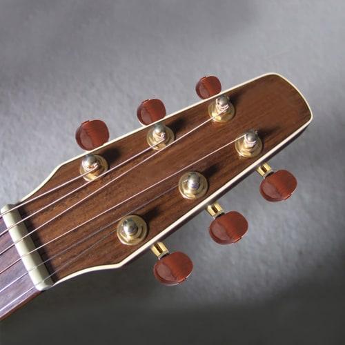 Versatile Guitar Tuning Pegs, String-Retaining, Set of 3 Pairs, for Electric and Acoustic Guitars (Gold)