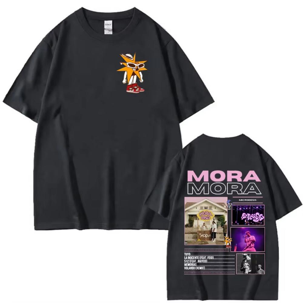 

Singer MORA MICRODOSIS Tour 2025 Album Merch T Shirts Men Women Fashion Pop Music T-Shirt Vintage Oversized Short Sleeve T-Shirt 4XL