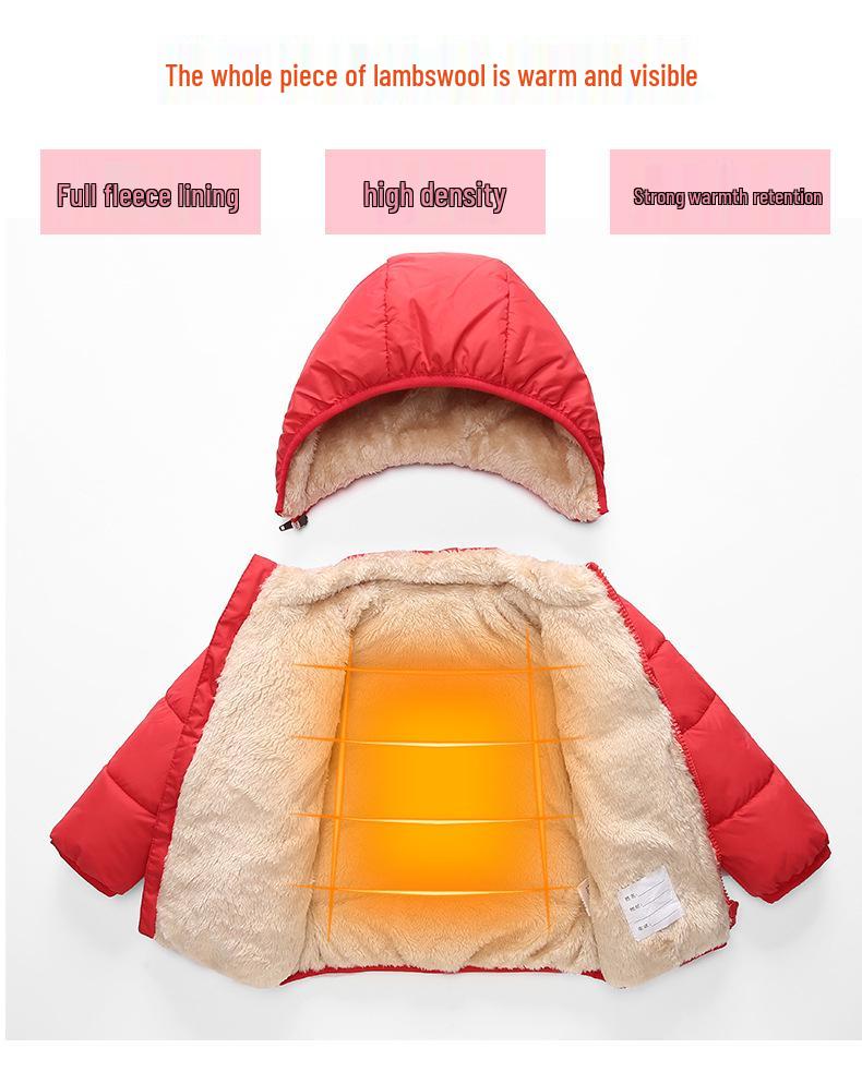 Children's Lambswool Cotton Jacket with Velvet Lining - Winter 2026 Style for Boys and Girls
