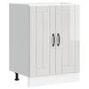 VidaXL Lucca High Gloss White Engineered Wood Washbasin Base Cabinet, Kitchen Base Cabinet, Kitchen Drawer Base Cabinet, 853679