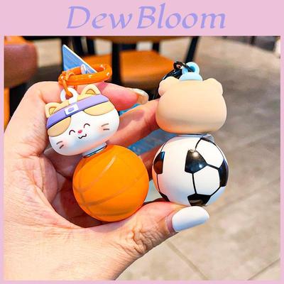 Adorable Cartoon Sports Themed Keychain Featuring Cute Bear Rabbit Design For Gifts