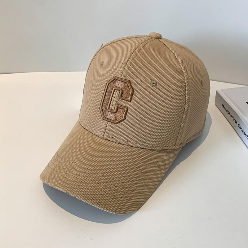 C Letter Embroidery Baseball Cap Sun Protection Peaked Cap Breathable Outdoors