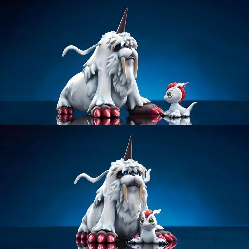 11cm/4.3in Anime Digimon Adventure Figure Ikkakumon and Gomamon Figure Model  Model PVC Action Figure Boys Toys