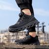 Rotating Button Safety Shoes Men Work Sneakers Indestructible Shoes Puncture-Proof Protective Shoes Work Boots Black Footwear