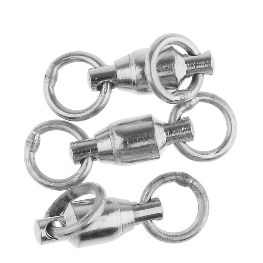 20 Pcs Alloy Ball Bearing Swivel Rolling Solid Rings Plugs