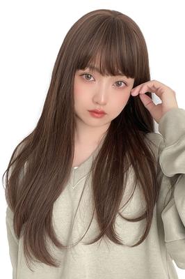 [BrightLala] Full Wig, Long, Straight, Semi-Long, One-Curl, hf1423x-TMB
