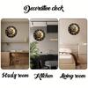 Moonlight Night Wooden Round Silent Hanging Wall Clock, Suitable For Living Room, Office, Study Room, Bedroom, Home Decoration