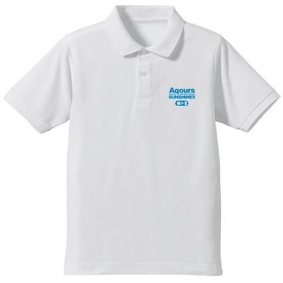 COSPA Love Aqours Polo Shirt M Size White Live! Sunshine!! 0367-0694