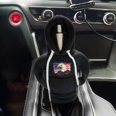 Car Gear Shift Knob Hoodie Cover Cute Costume for Manual & Automatic Stick Shift Universal Car Interior Decor Fun Auto Accessory