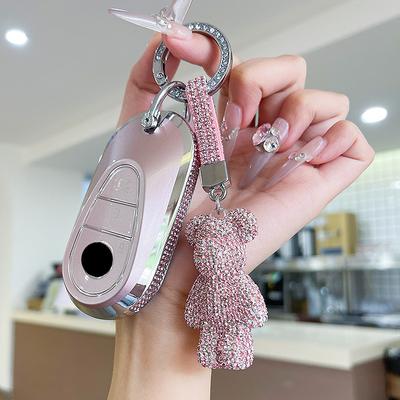 TPU Car Remote Key Cover Case Holder Shell Keychain Styling Fob for Mercedes Benz New C260L E300L S400L EQE GLC CLE C E S Class
