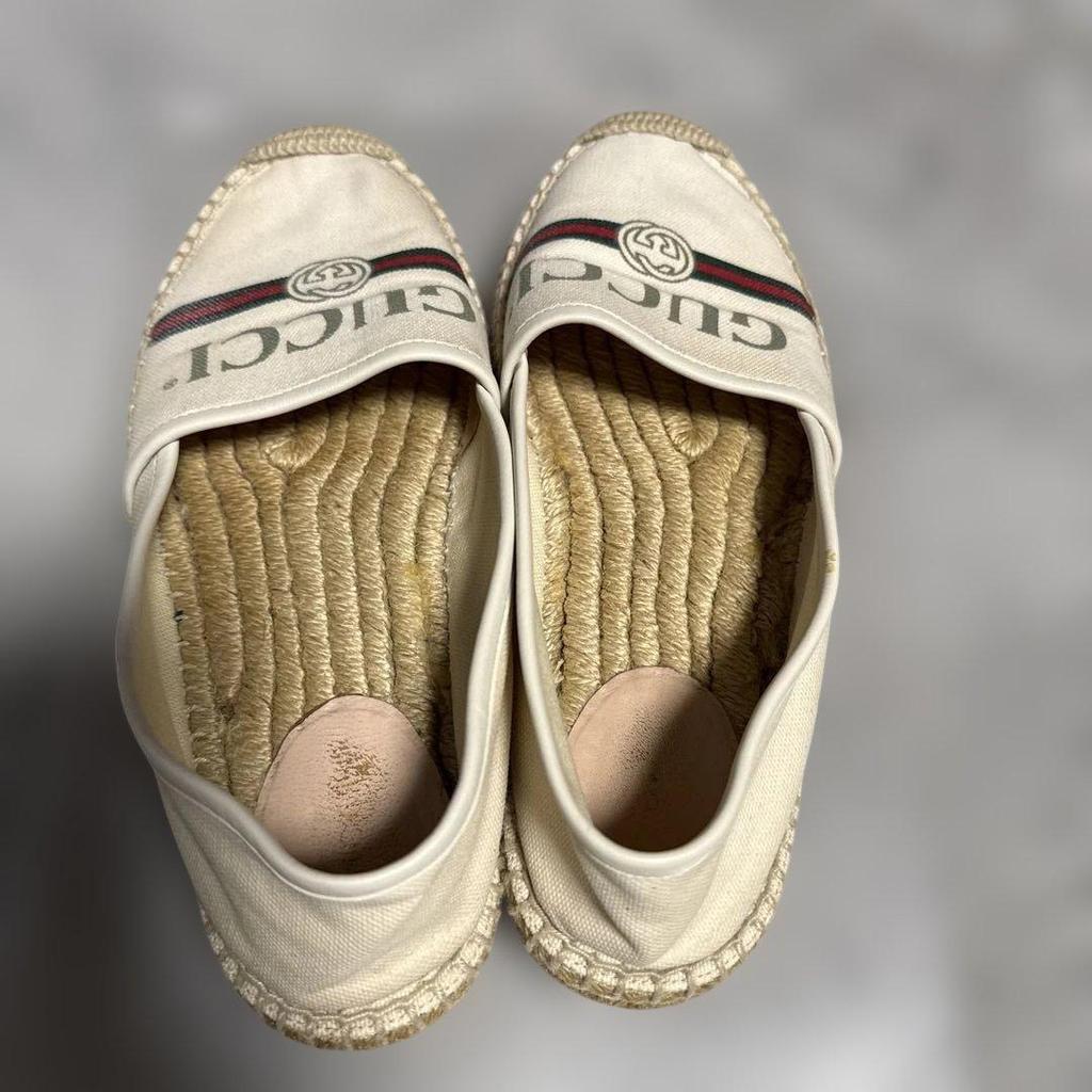 Used GUCCI GG Logo Web Stripe Canvas