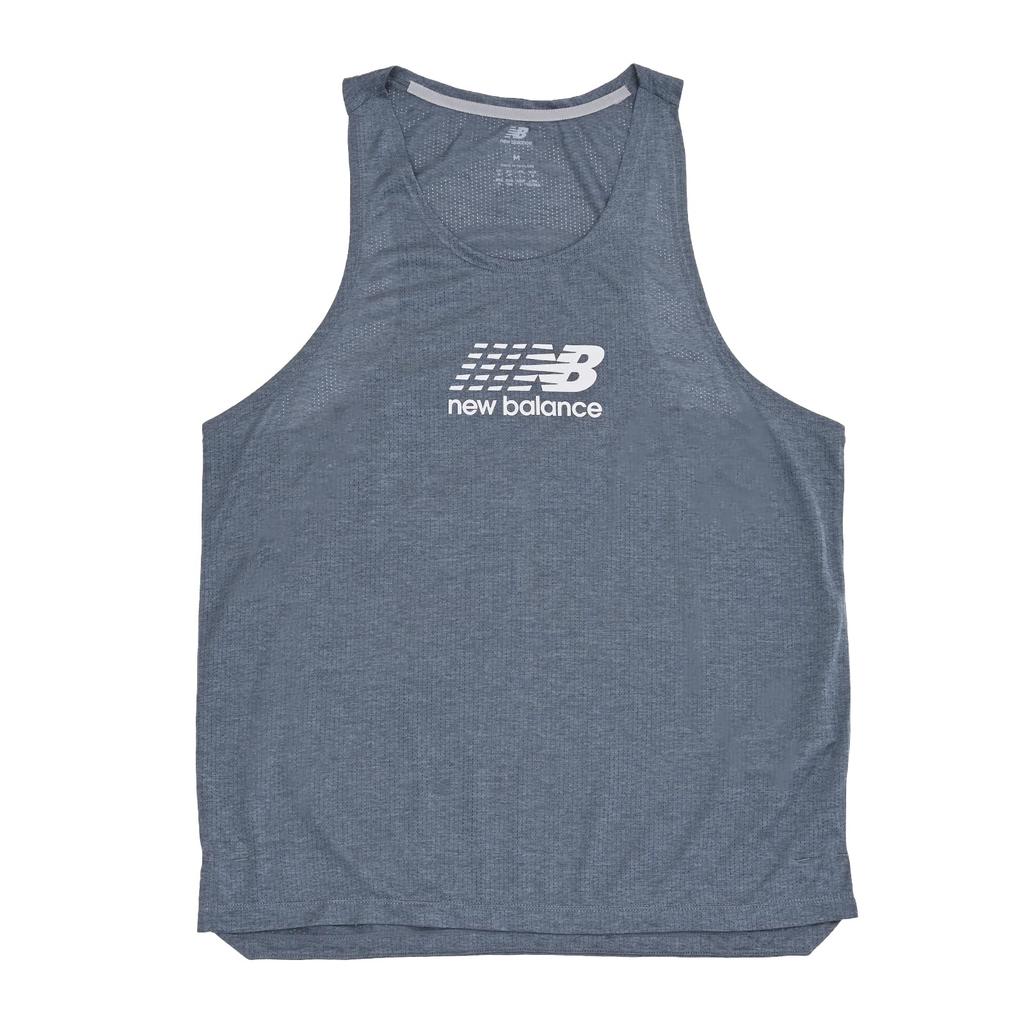 New Balance Athletics Running Graphic Singlet Tank Top Sleeveless Running Training Sports GT (MT51200) Men's (Graphite)