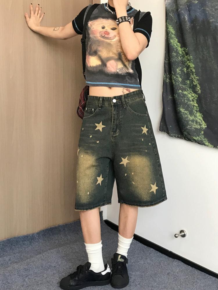 Корейские модные женские синие джинсовые шорты — фото 2