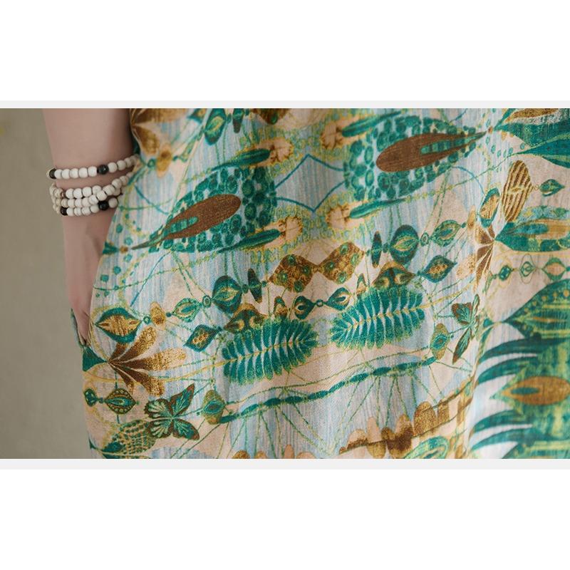 DIMANAF 2025 New Women Plus Size Summer Casual Linen Dress Vintage Long Dress Loose Basic Holiday Maxi