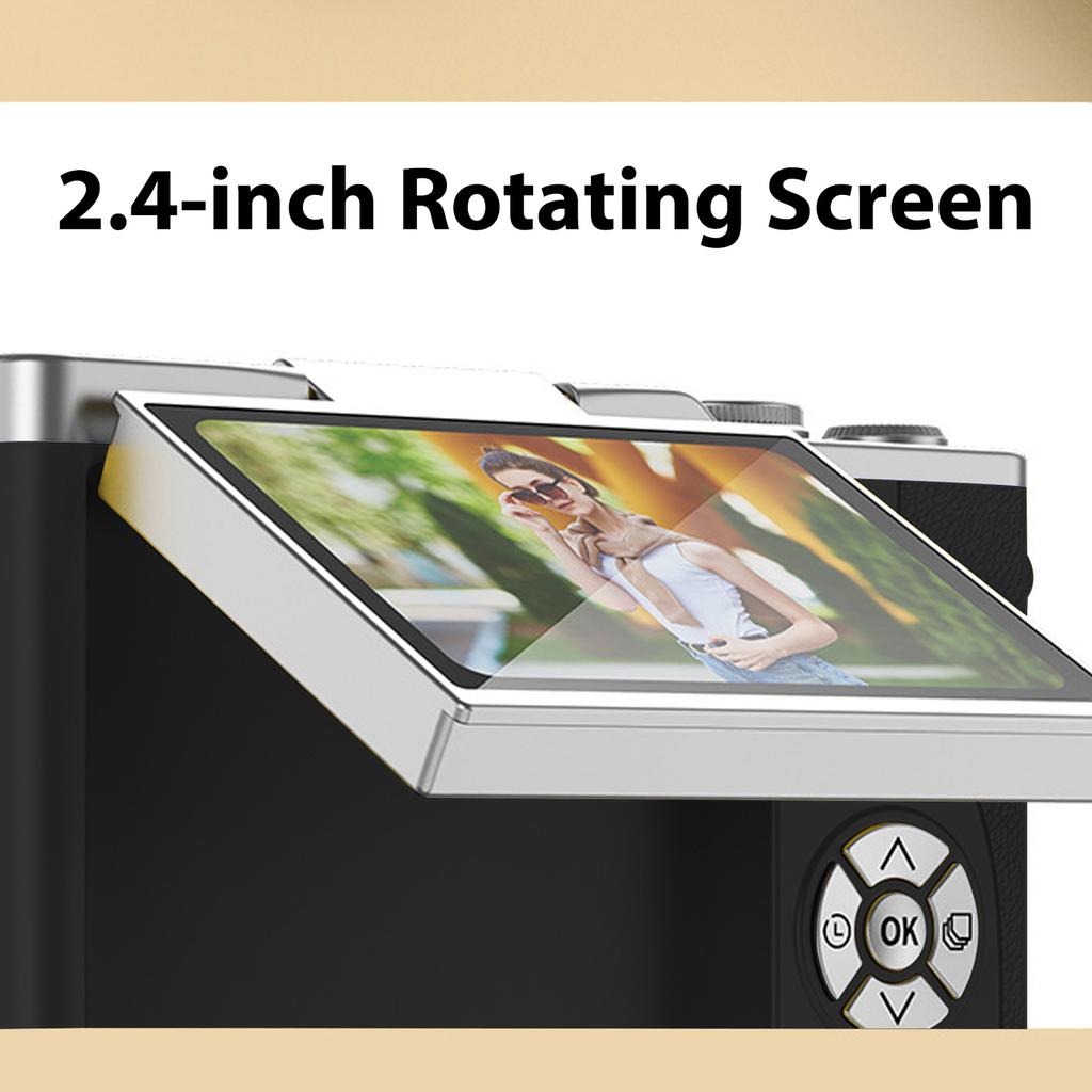Foldable Screen Kids and Beginners Camera 4K 48MP Digital Camera with 16X Zoom with Flip Screen