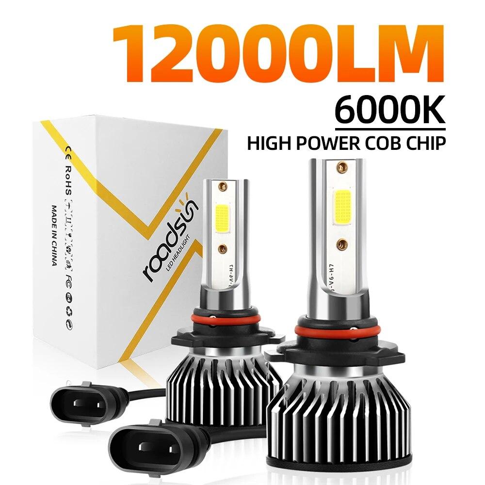 

Roadsun Extremely Bright H4 H11 H7 Led Car Headlight Bulbs Canbus Ready Replacement Light Bliub H4 H11 H7 H1 H13 9005 9006 1Pair H1