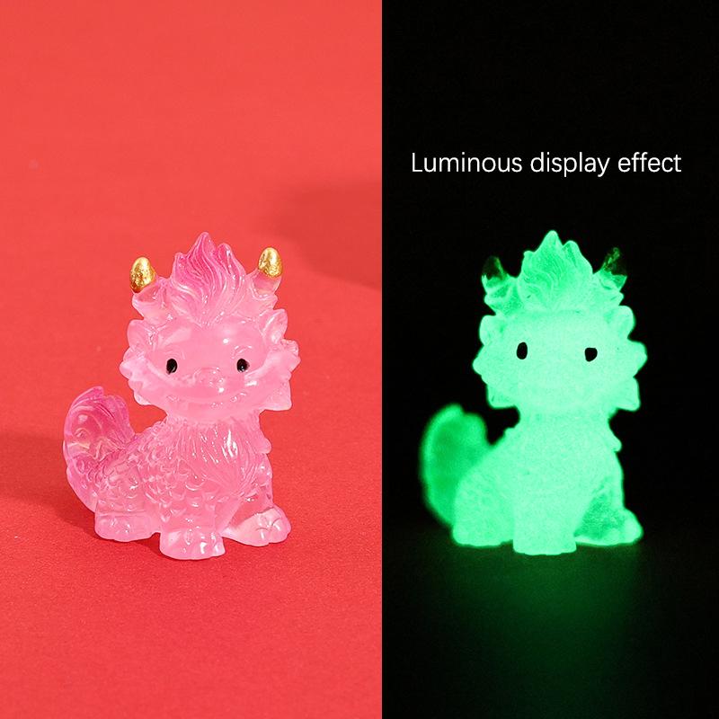 Year Of The Dragon Luminou Dragon Kirin Dragon Micro Landscape Ornaments Auspicious Beast Dollhouse Desktop Decor  Year Gifts
