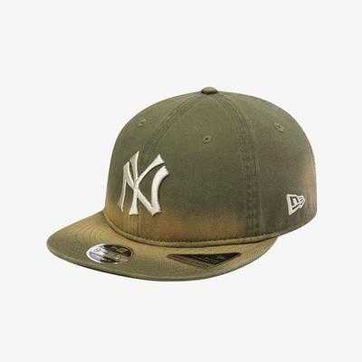 New Era Mlb New York Yankees Faded Washing Retro Crown Strapback New Olive 1513