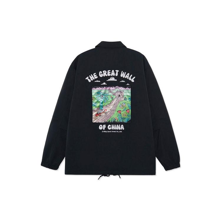 Li Ning x Steven Harrington Skateboard Jacket Men s Black AFDRA03-3 M