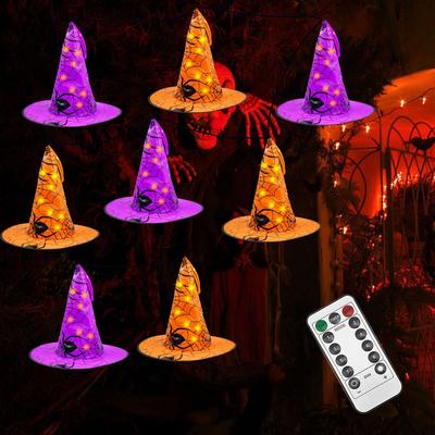 Halloween LED Kupferdraht Hutlampe Gruselige Atmosphäre Halloween Dekorative Lampe Zaubererhutlampe