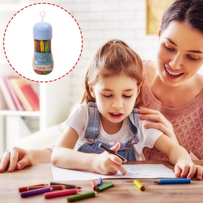 Washable Art Crayon For Kids Coloring Book 12/24/36 Color Easy to Grip Crayon For Toddler Preschooler Doodling Drawing