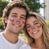 Kids Safe Tattoo Stickers Freckle Temporary Tattoos, Waterproof & Long Lasting Face Stickers, Rainbow Color Makeup Decals for Festival, Party,