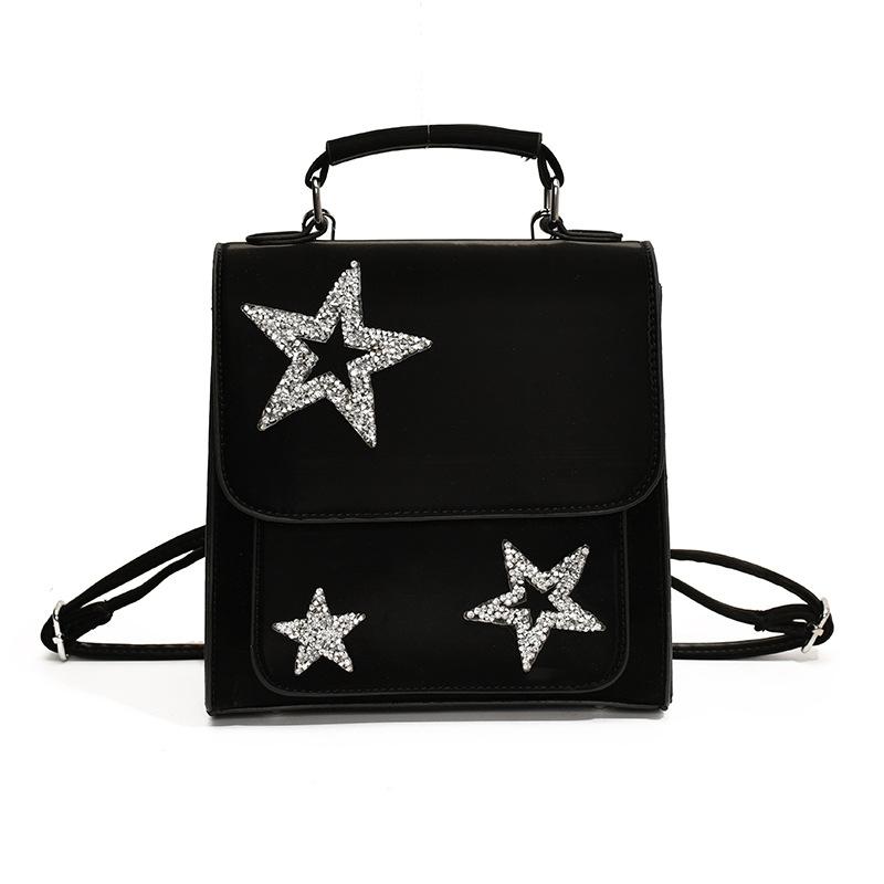 Women's Bag 2025 Spring Festival New Korean Version Fashion Sequined Five-pointed Star Backpack Versatile Popular Small Backpack Pu