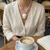 Pearls Necklace Enamel Leopard Head Pendant Clavicle Chain Women's Luxury High End Jewelry for Parties And Event