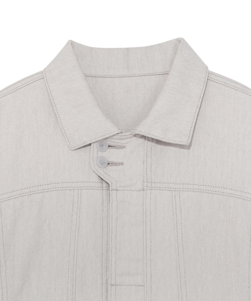 The Coldest Moment Tcm Double-Button Trucker Jacket (Ivory)