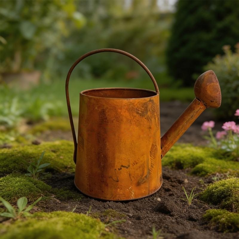Unique Distressed Iron Watering Can Styles Container Flower Pot Ideal For Herbs Plant And Decorative Use Indoor Outdoor Use