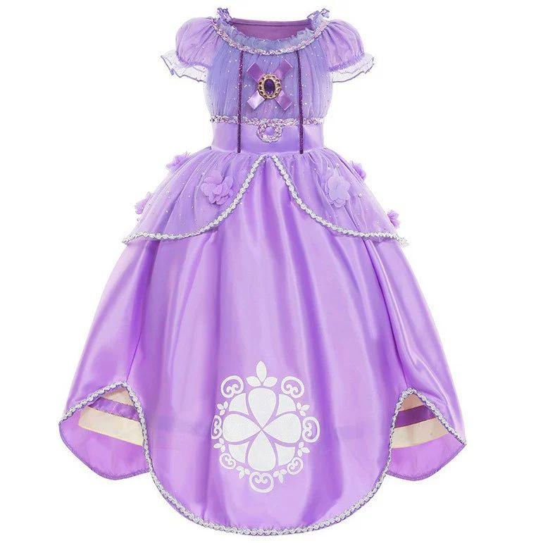 Halloween Princess Sophia Dress for Kids - Sophia Performance Dress with Sleeves