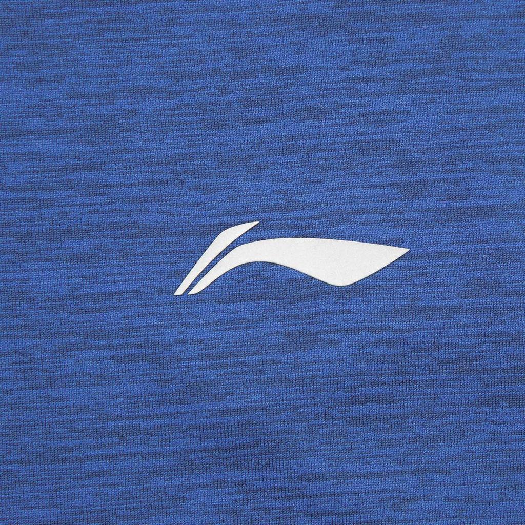 Li Ning Fitness Series Simple Versatile Comfortable Casual Round Neck Long Sleeve T-Shirt Men Tops Deep-Navy ATLV271-3