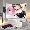 1pc Cute girl background cloth ins style bedroom bedside hanging cloth dormitory wall decoration background clot
