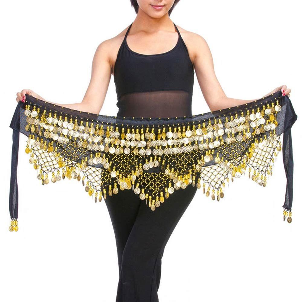 For Thailand/India/Arab Tassels Sequins Belly Dance Belt Waist Chain Hip Scarf Dancer Skirt