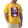 Flamingo Pink T-Shirt Graphic Tee Shirt Funnys Men Clothes