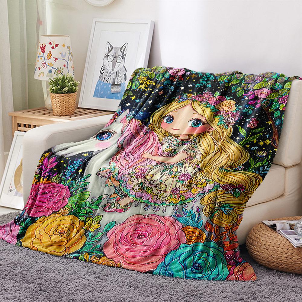 Genie Print Flannel Blanket, High Quality Comfortable for All Seasons, Home Decor, Warmth and Comfort, Perfect for Christmas Gifts