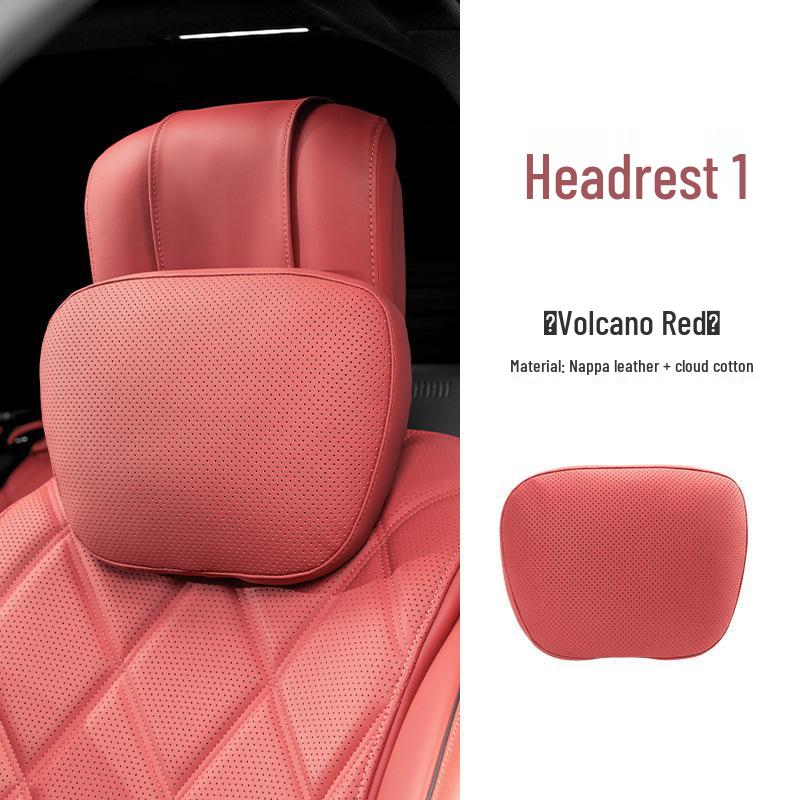 Premium Maybach S-Class Headrest & Breathable Lumbar Support Cushion